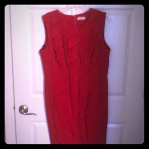Red lined Professional/semi-formal dress.